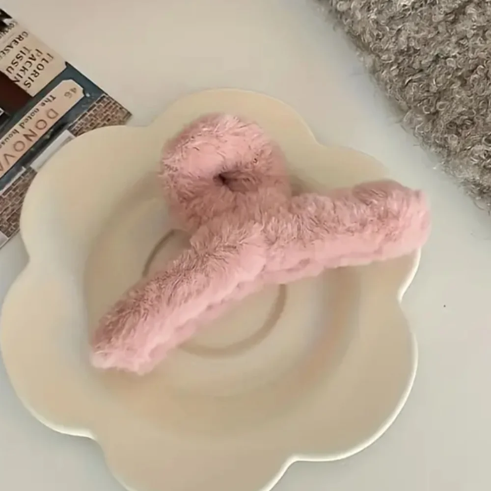 Plush hair claw clip hair accessories